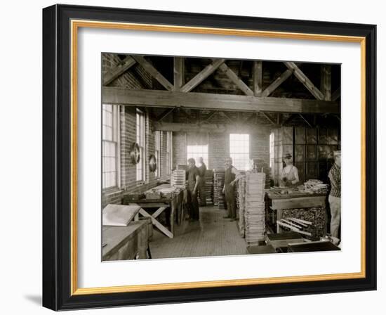 Glazier Stove Company, Oven Room, Chelsea, Mich.-null-Framed Photo