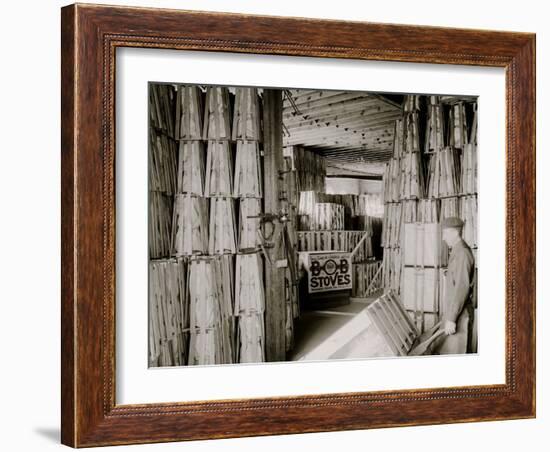 Glazier Stove Company, Shipping Room, Chelsea, Mich.-null-Framed Photo