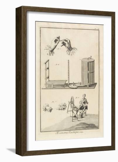 Glazing and Warping (Plate III), 1762-Denis Diderot-Framed Giclee Print