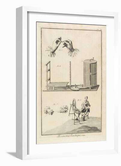 Glazing and Warping (Plate III), 1762-Denis Diderot-Framed Giclee Print