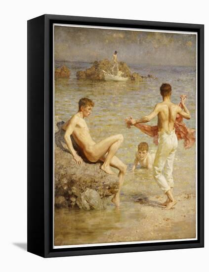 Gleaming Waters, 1910-Henry Scott Tuke-Framed Premier Image Canvas