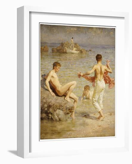 Gleaming Waters, 1910-Henry Scott Tuke-Framed Giclee Print