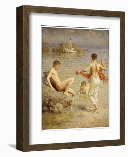 Gleaming Waters, 1910-Henry Scott Tuke-Framed Giclee Print