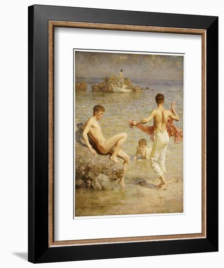 Gleaming Waters, 1910-Henry Scott Tuke-Framed Giclee Print