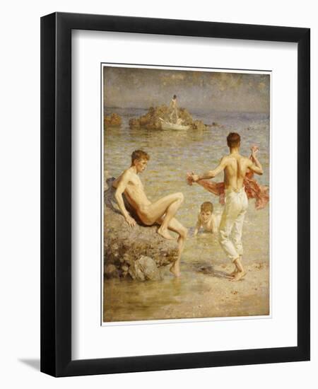 Gleaming Waters, 1910-Henry Scott Tuke-Framed Giclee Print