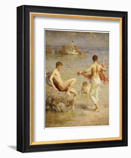 Gleaming Waters, 1910-Henry Scott Tuke-Framed Giclee Print