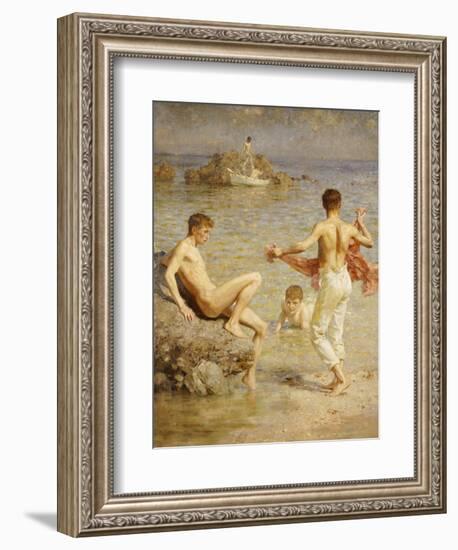 Gleaming Waters, 1910-Henry Scott Tuke-Framed Giclee Print