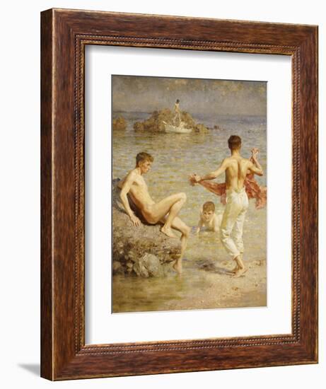 Gleaming Waters, 1910-Henry Scott Tuke-Framed Giclee Print