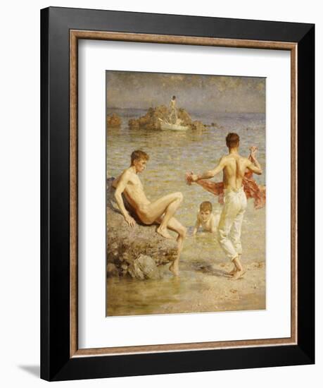 Gleaming Waters, 1910-Henry Scott Tuke-Framed Giclee Print