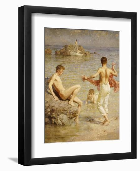 Gleaming Waters, 1910-Henry Scott Tuke-Framed Giclee Print