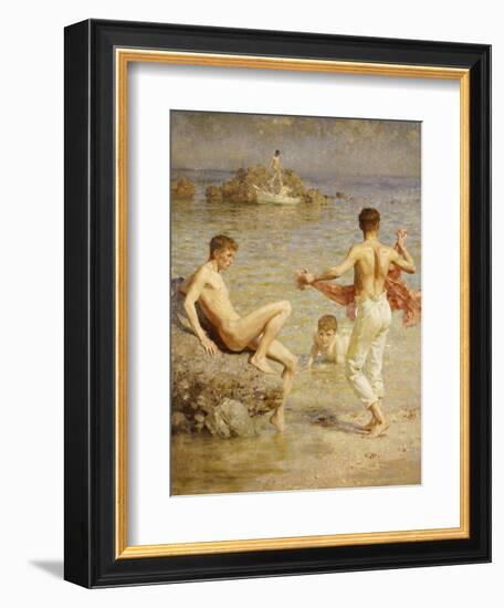 Gleaming Waters, 1910-Henry Scott Tuke-Framed Giclee Print