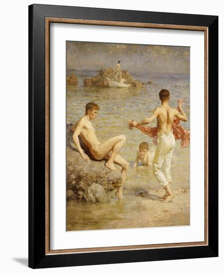 Gleaming Waters, 1910-Henry Scott Tuke-Framed Giclee Print