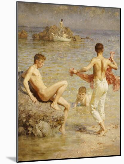 Gleaming Waters, 1910-Henry Scott Tuke-Mounted Giclee Print