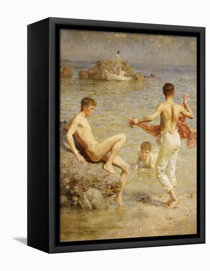 Gleaming Waters, 1910-Henry Scott Tuke-Framed Premier Image Canvas