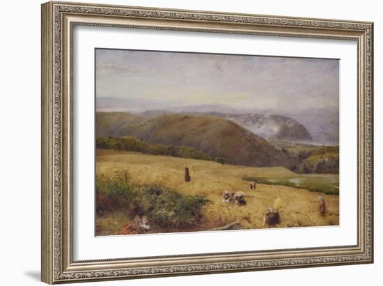 Gleaners: Coast of Somerset-John William North-Framed Giclee Print