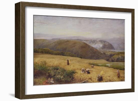 Gleaners: Coast of Somerset-John William North-Framed Giclee Print