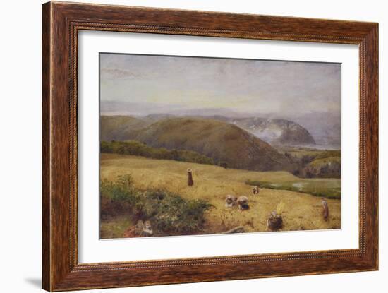 Gleaners: Coast of Somerset-John William North-Framed Giclee Print