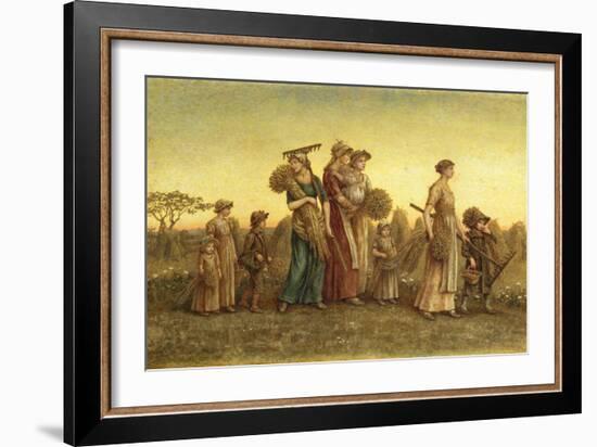 Gleaners Going Home watercolor on board-Kate Greenaway-Framed Giclee Print