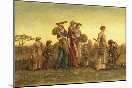 Gleaners Going Home watercolor on board-Kate Greenaway-Mounted Giclee Print