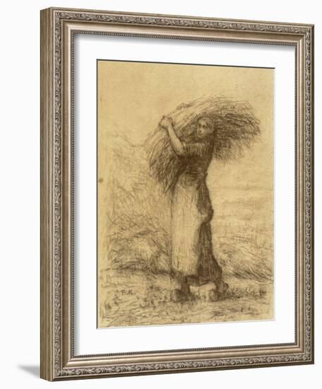 Gleaning Woman-Jean-François Millet-Framed Collectable Print