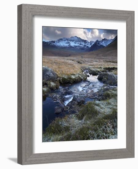 Glen Brittle and the Cuillin Mountains on a November Afternoon, Isle of Skye, Scotland, Uk-Jon Gibbs-Framed Photographic Print