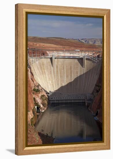 Glen Canyon Dam across Colorado River Arizona-David Wall-Framed Premier Image Canvas