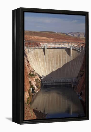 Glen Canyon Dam across Colorado River Arizona-David Wall-Framed Premier Image Canvas