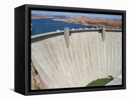 Glen Canyon Dam, Concrete Arch 180M High, 475M Long, Arizona-Tony Waltham-Framed Premier Image Canvas