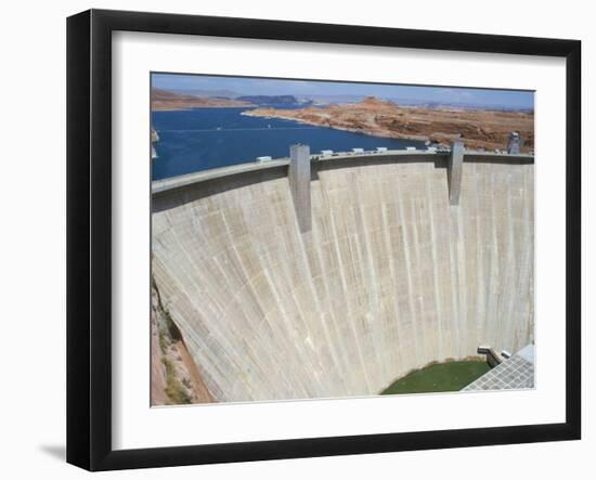 Glen Canyon Dam, Concrete Arch 180M High, 475M Long, Arizona-Tony Waltham-Framed Photographic Print