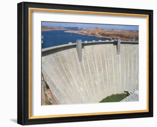 Glen Canyon Dam, Concrete Arch 180M High, 475M Long, Arizona-Tony Waltham-Framed Photographic Print