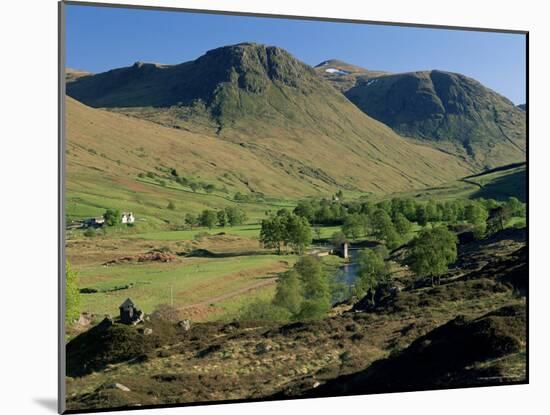 Glen Lyon, River Lyon and Meggernie Castle, Tayside, Scotland, United Kingdom-Adam Woolfitt-Mounted Photographic Print