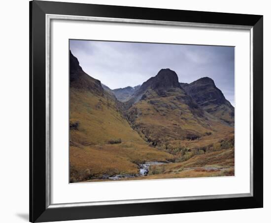 Glencoe Pass, Site of the Massacre of Glencoe, Highland Region, Scotland, UK-Patrick Dieudonne-Framed Photographic Print