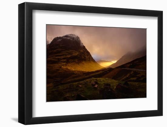 Glencoe Sunset, Scottish Highlands, Scotland, United Kingdom, Europe-Karen Deakin-Framed Photographic Print