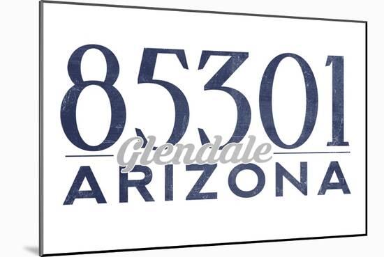 Glendale, Arizona - 85301 Zip Code (Blue)-Lantern Press-Mounted Art Print