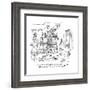 "Glendora Hagan got in another load of cats, Elinor honey.  Can you take a?" - New Yorker Cartoon-George Booth-Framed Premium Giclee Print