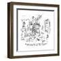 "Glendora Hagan got in another load of cats, Elinor honey.  Can you take a?" - New Yorker Cartoon-George Booth-Framed Premium Giclee Print