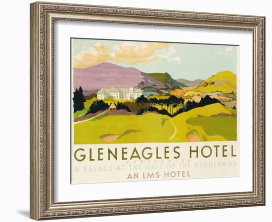 Gleneagles Hotel, Poster Advertising the Lms, 1924-English School-Framed Giclee Print