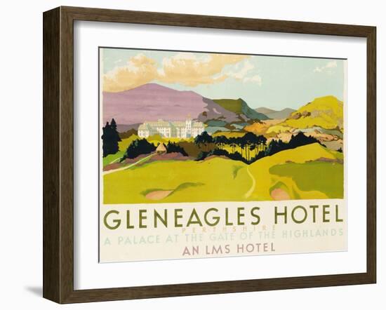 Gleneagles Hotel, Poster Advertising the Lms, 1924-English School-Framed Giclee Print