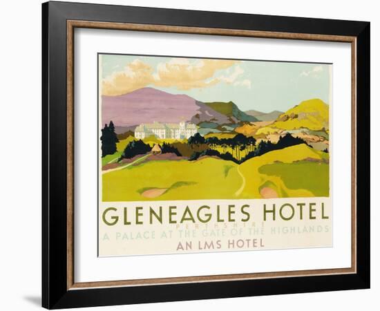 Gleneagles Hotel, Poster Advertising the Lms, 1924-English School-Framed Giclee Print