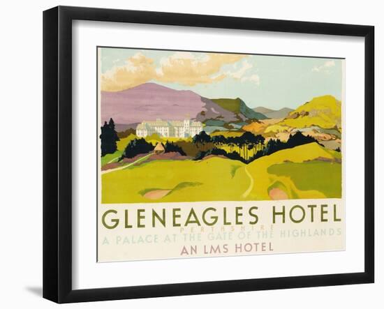 Gleneagles Hotel, Poster Advertising the Lms, 1924-English School-Framed Giclee Print