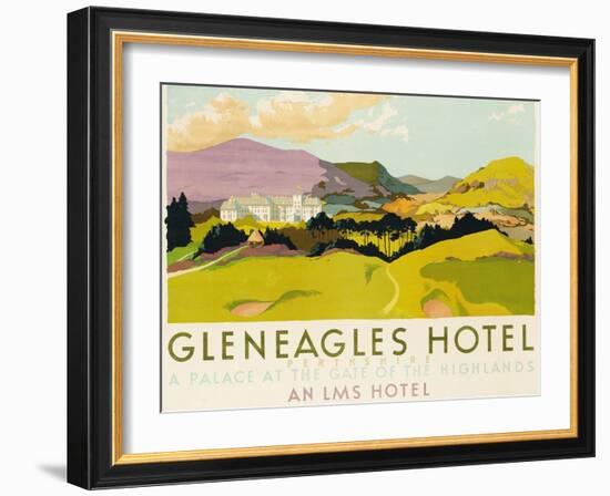 Gleneagles Hotel, Poster Advertising the Lms, 1924-English School-Framed Giclee Print