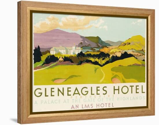 Gleneagles Hotel, Poster Advertising the Lms, 1924-English School-Framed Premier Image Canvas