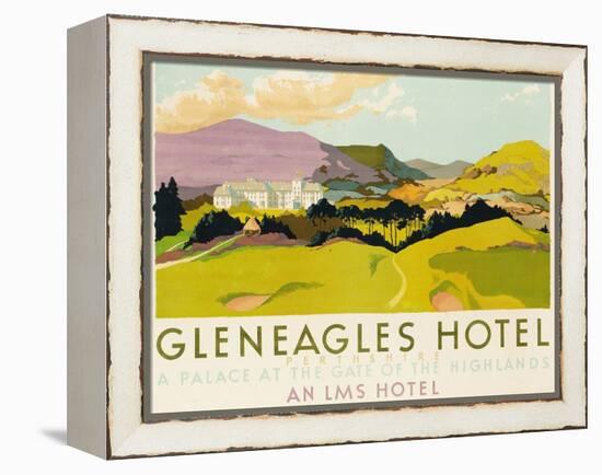 Gleneagles Hotel, Poster Advertising the Lms, 1924-English School-Framed Premier Image Canvas