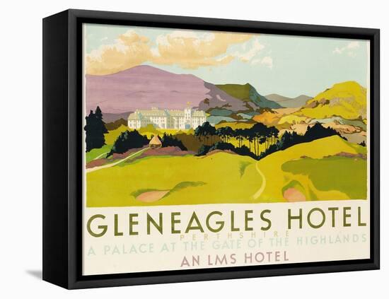 Gleneagles Hotel, Poster Advertising the Lms, 1924-English School-Framed Premier Image Canvas