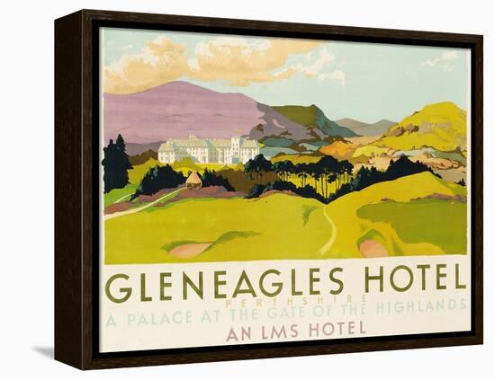 Gleneagles Hotel, Poster Advertising the Lms, 1924-English School-Framed Premier Image Canvas