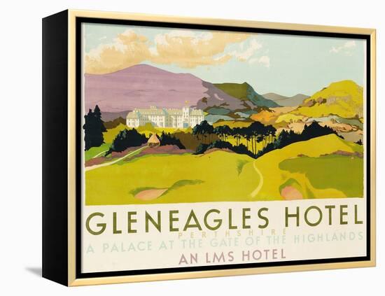 Gleneagles Hotel, Poster Advertising the Lms, 1924-English School-Framed Premier Image Canvas