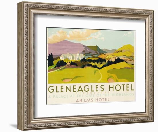 Gleneagles Hotel, Poster Advertising the Lms, 1924-English School-Framed Giclee Print