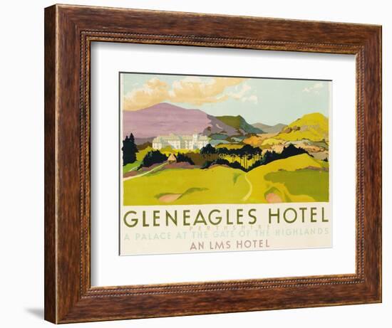 Gleneagles Hotel, Poster Advertising the Lms, 1924-English School-Framed Giclee Print