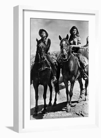 Glenn Ford and Rhonda Fleming in the Redhead and the Cowboy-Lantern Press-Framed Art Print