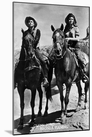 Glenn Ford and Rhonda Fleming in the Redhead and the Cowboy-Lantern Press-Mounted Art Print